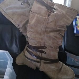 Wide width tall boots